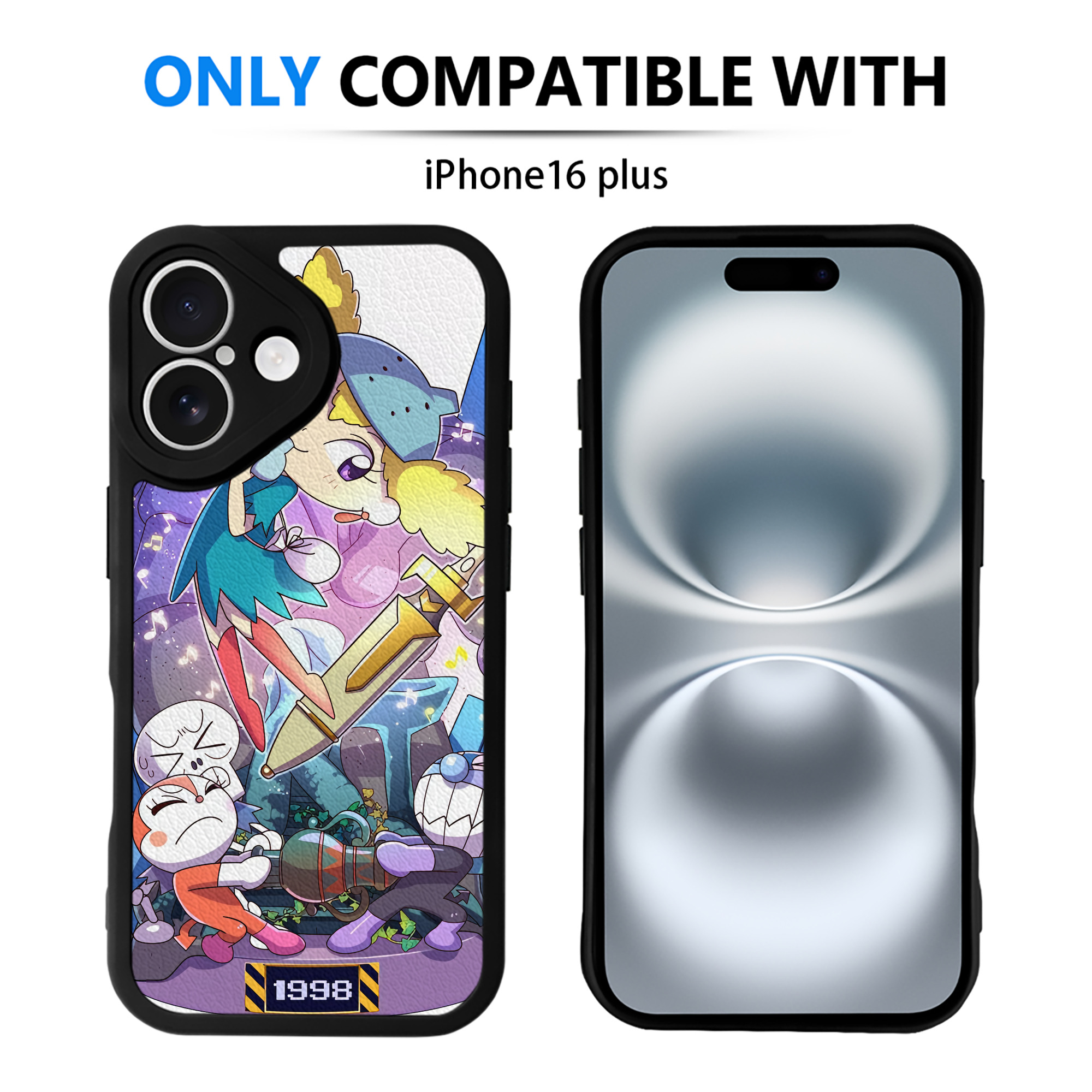 （画像用） アンパンマン Anpanman 【iPhone 16シリーズ対応】シリコンスマホケース（レザー調） 材質：シリコン